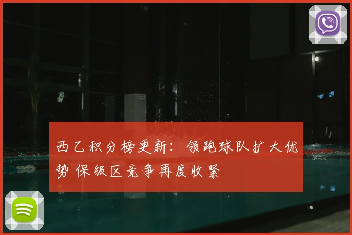西乙积分榜更新：领跑球队扩大优势 保级区竞争再度收紧